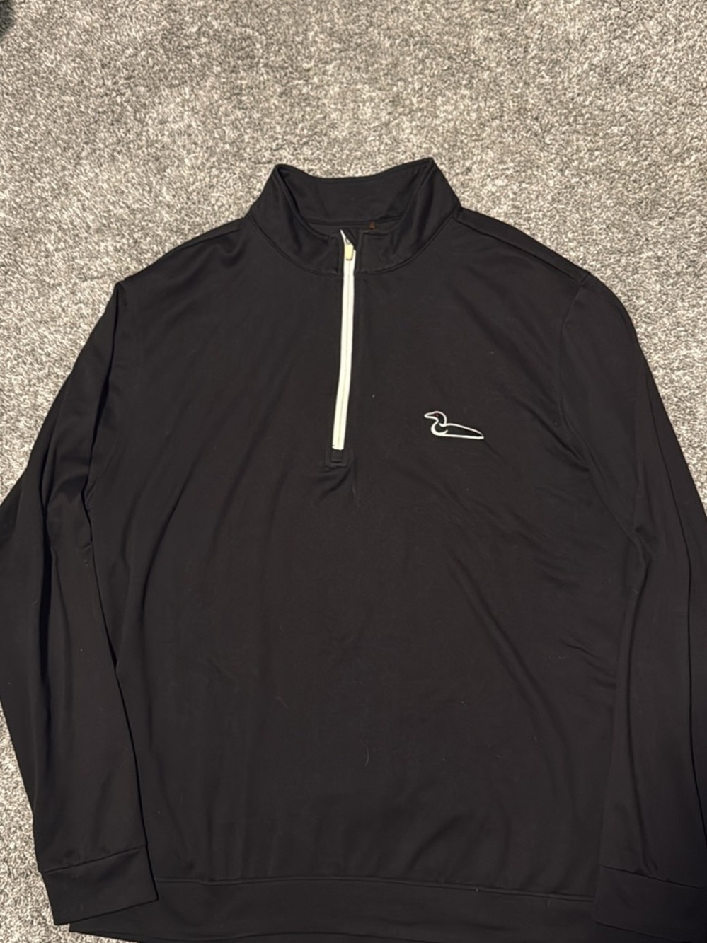 Waggle Black Men’s Top with Quarter-Zip loon